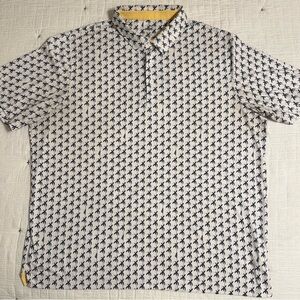 Puma Men's Star Pattern Polo - Black and White